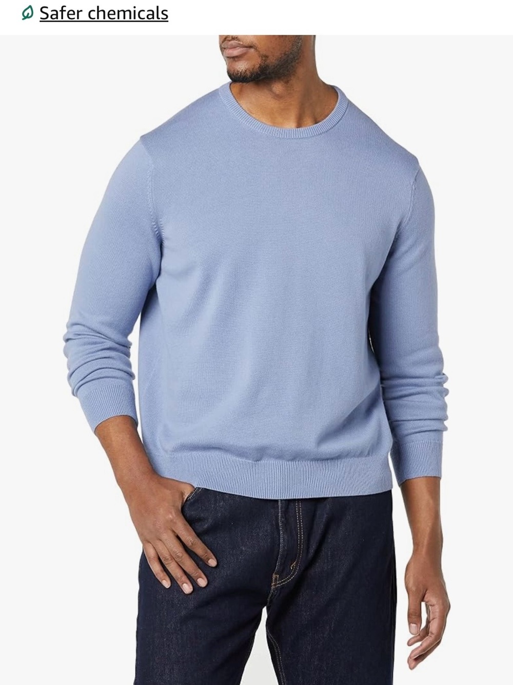 Amazon Essentials Men's Crewneck Sweater in Light Blue